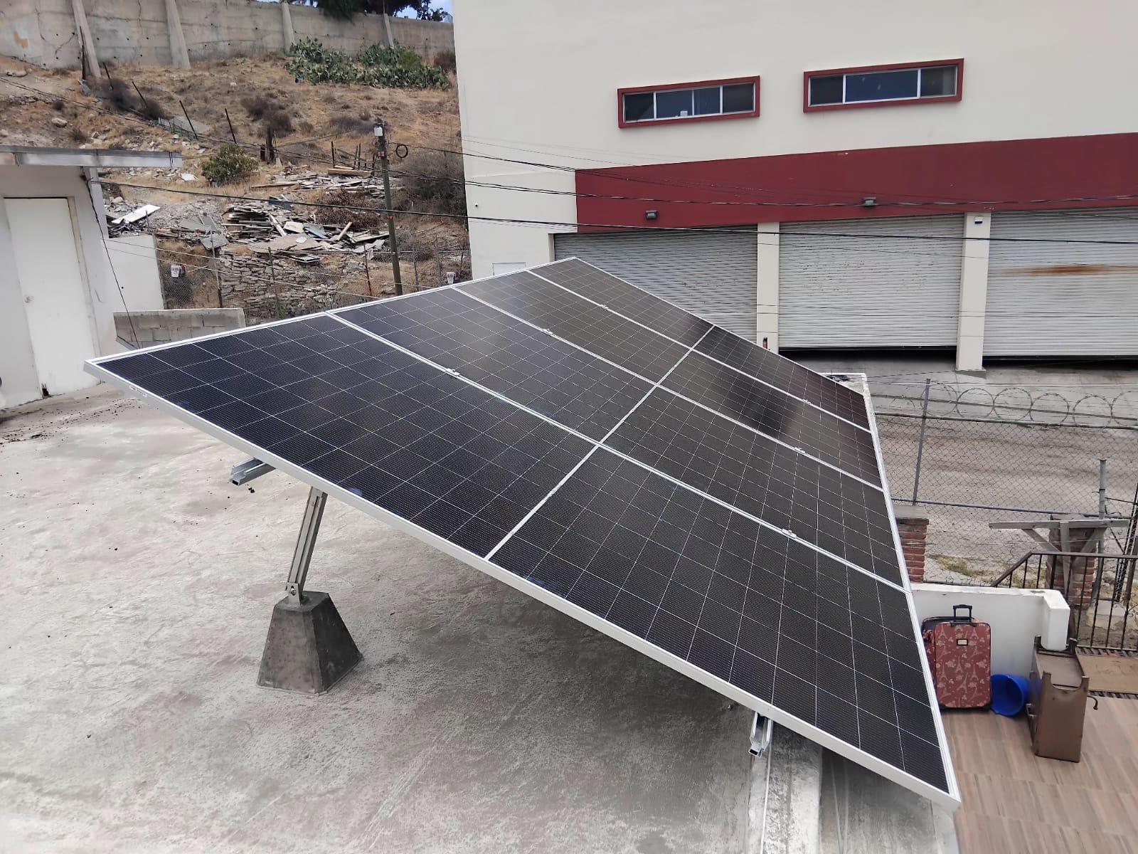 Instalación residencial sobre azotea