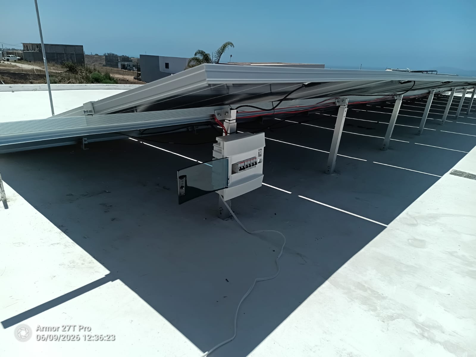 Tablero eléctrico de sistema solar